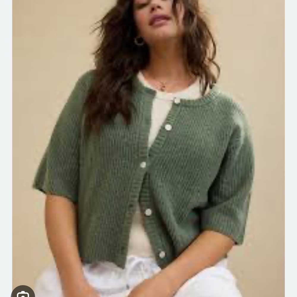 Aerie Short Sleeve Cardigan